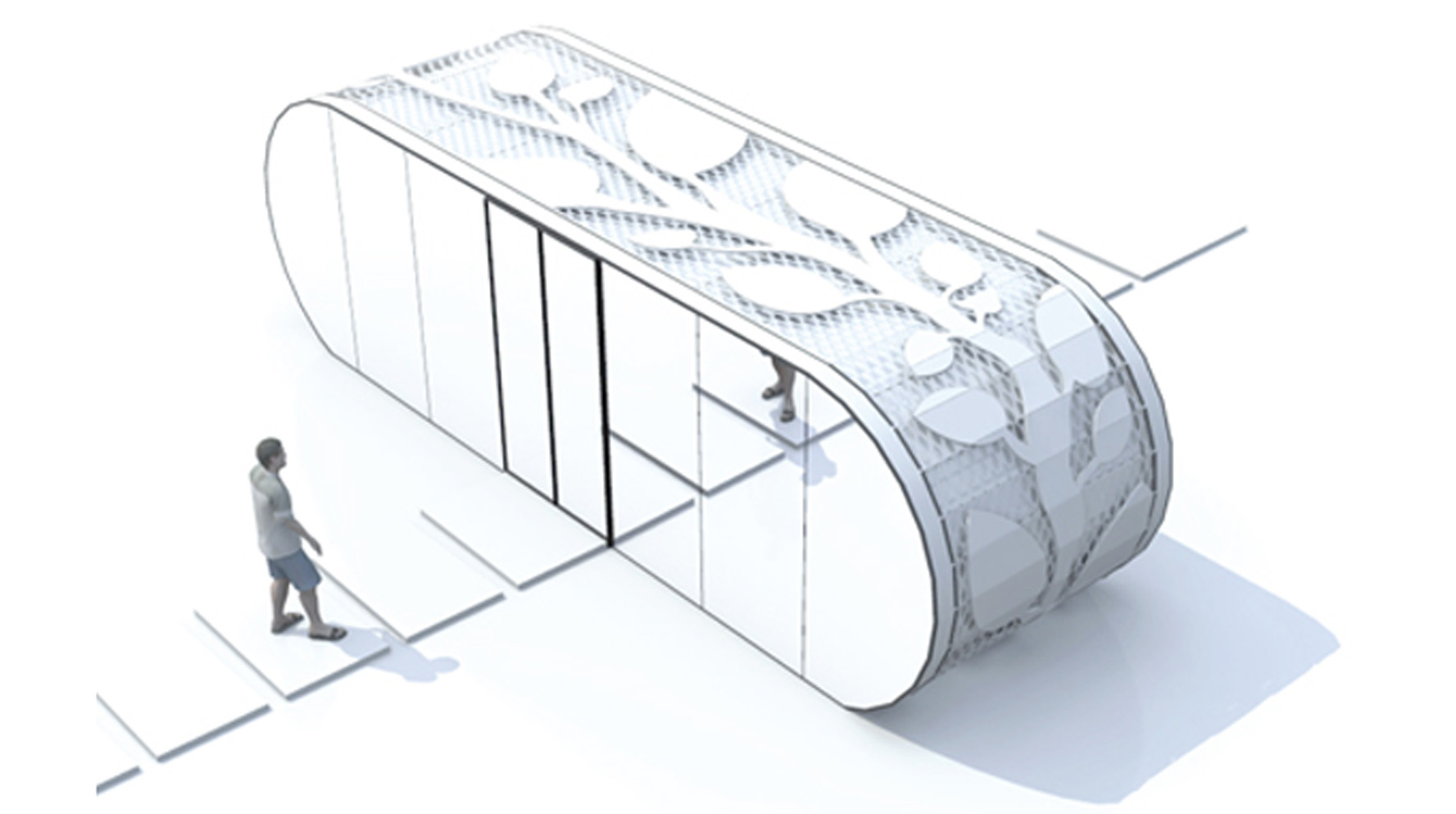 conceptrender ontwerp met zeecontainer